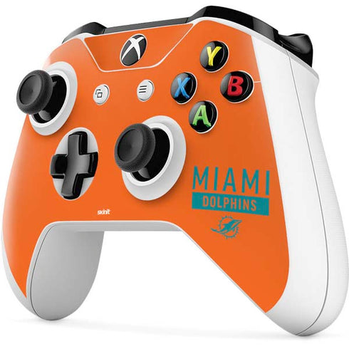 NFL Miami Dolphins Orange Performance Series Xbox One S All-Digital Edition Bundle Skin
