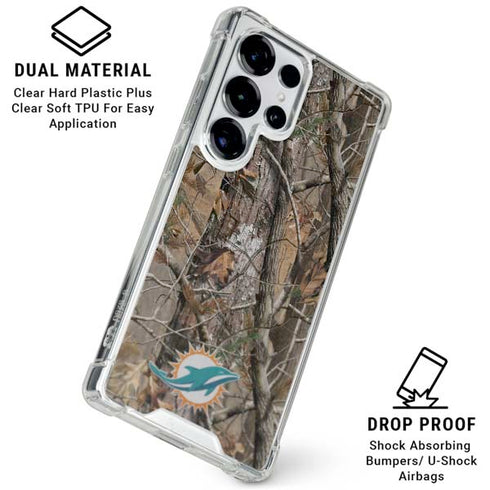 NFL Miami Dolphins Realtree AP Camo Galaxy S25 Ultra Clear Case
