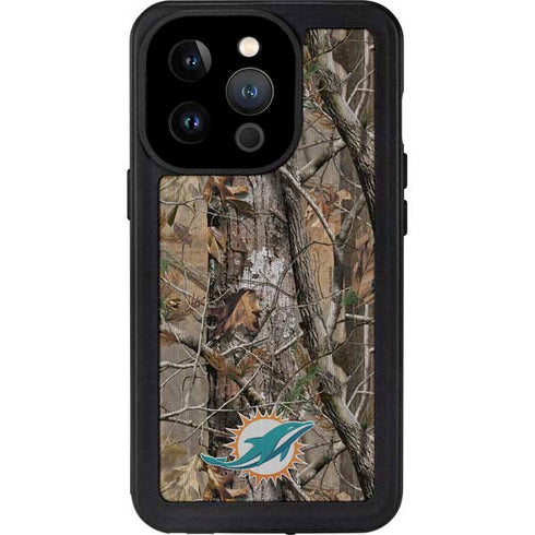 NFL Miami Dolphins Realtree AP Camo iPhone 15 Pro Waterproof Case