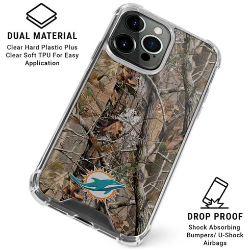 NFL Miami Dolphins Realtree AP Camo iPhone 16 Pro Max Clear Case