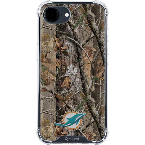 NFL Miami Dolphins Realtree AP Camo iPhone 16e Clear Case