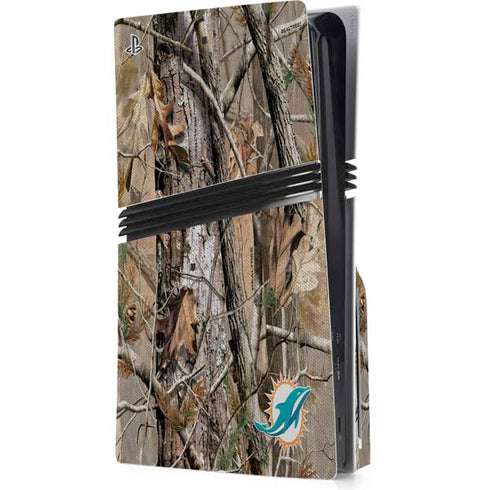 NFL Miami Dolphins Realtree AP Camo PS5 Pro Disk Console Skin