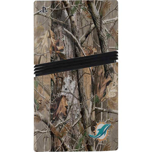 NFL Miami Dolphins Realtree AP Camo PS5 Pro Disk Console Skin