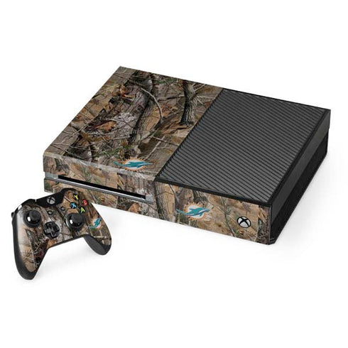 NFL Miami Dolphins Realtree AP Camo Xbox One Console and Controller Bundle Skin