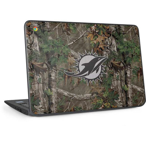 NFL Miami Dolphins Realtree Xtra Green Camo HP Chromebook Skin