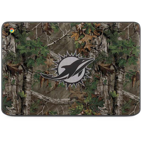NFL Miami Dolphins Realtree Xtra Green Camo HP Chromebook Skin