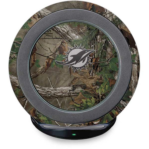NFL Miami Dolphins Realtree Xtra Green Camo Fast Charge Wireless Charging Stand Skin