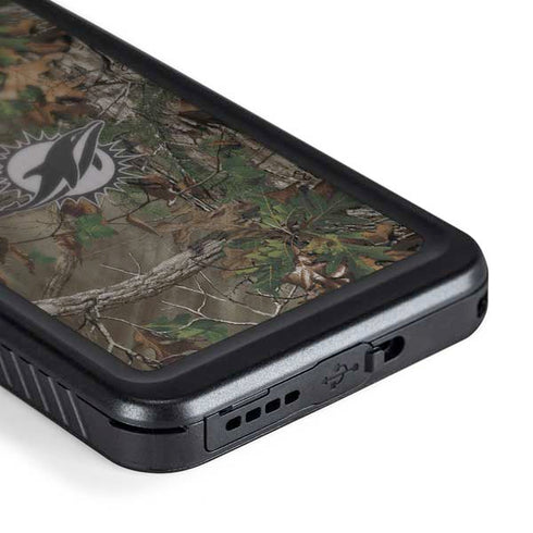 NFL Miami Dolphins Realtree Xtra Green Camo Galaxy S24 Waterproof Case