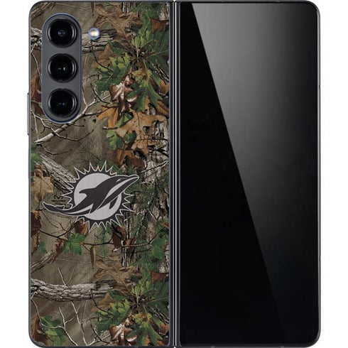 NFL Miami Dolphins Realtree Xtra Green Camo Galaxy Z Fold5 5G Skin