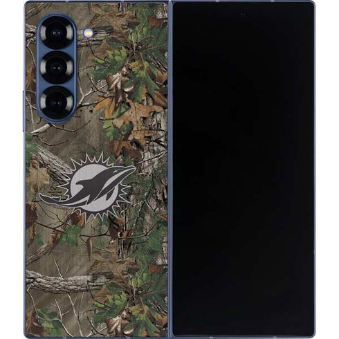 NFL Miami Dolphins Realtree Xtra Green Camo Galaxy Z Fold6 Skin