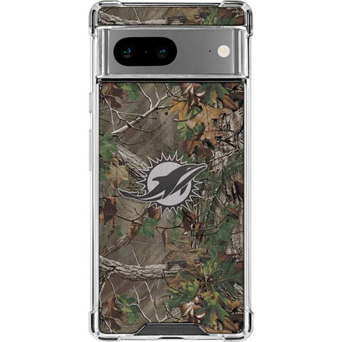NFL Miami Dolphins Realtree Xtra Green Camo Google Pixel 8a Clear Case