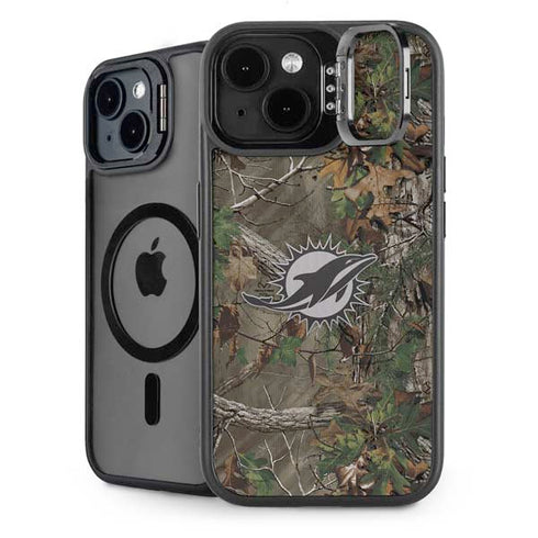 NFL Miami Dolphins Realtree Xtra Green Camo iPhone 15 Plus Kickstand Case