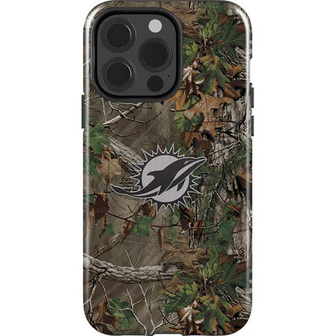 NFL Miami Dolphins Realtree Xtra Green Camo iPhone 15 Pro Impact Case
