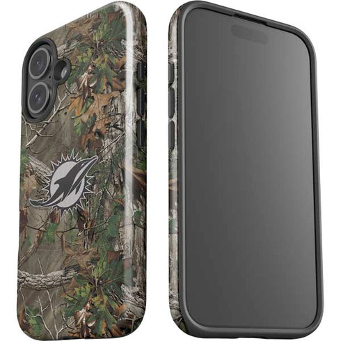 NFL Miami Dolphins Realtree Xtra Green Camo iPhone 16 Impact Case