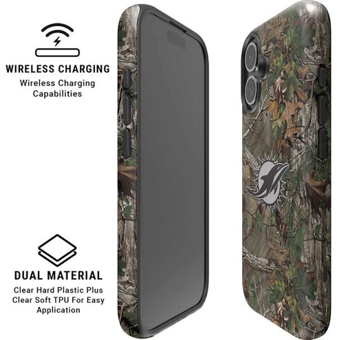 NFL Miami Dolphins Realtree Xtra Green Camo iPhone 16 Magsafe Impact Case