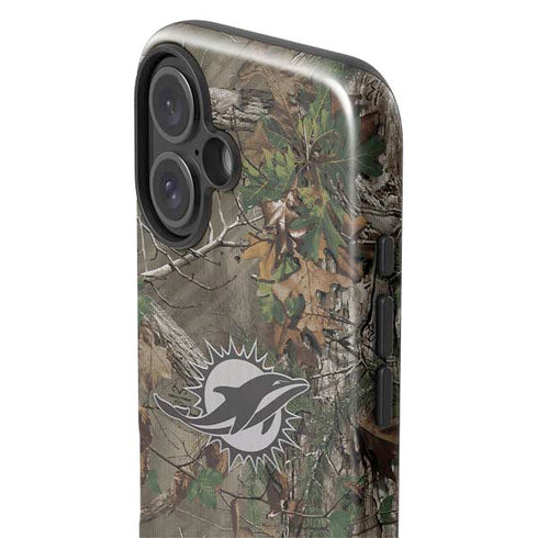 NFL Miami Dolphins Realtree Xtra Green Camo iPhone 16 Plus Impact Case