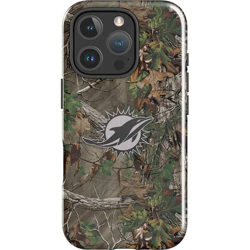 NFL Miami Dolphins Realtree Xtra Green Camo iPhone 16 Pro Impact Case