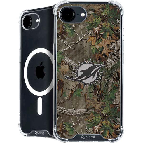 NFL Miami Dolphins Realtree Xtra Green Camo iPhone 16e MagSafe Case