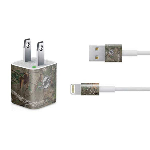 NFL Miami Dolphins Realtree Xtra Green Camo iPhone Charger (5W USB) Skin