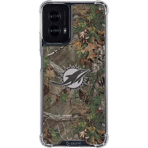 NFL Miami Dolphins Realtree Xtra Green Camo Moto G Power 5G (2024) Clear Case