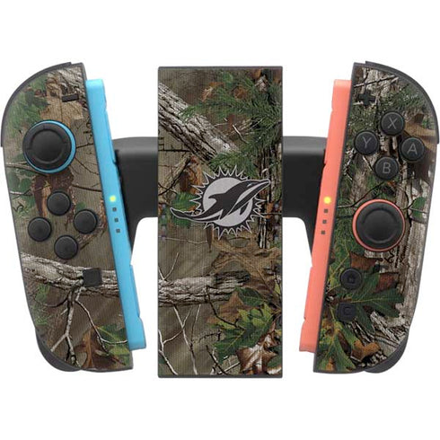 NFL Miami Dolphins Realtree Xtra Green Camo Nintendo Switch 2 (2025) Joy-Con Controller Skin