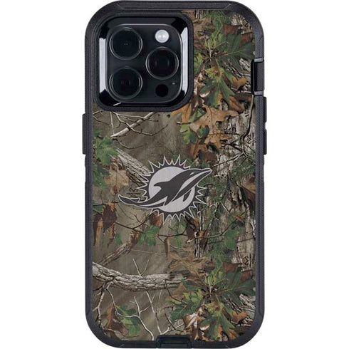 NFL Miami Dolphins Realtree Xtra Green Camo Otterbox Defender iPhone Skin