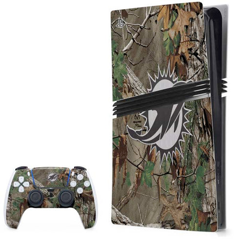 NFL Miami Dolphins Realtree Xtra Green Camo PS5 Pro Bundle Skin