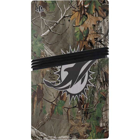 NFL Miami Dolphins Realtree Xtra Green Camo PS5 Pro Console Skin