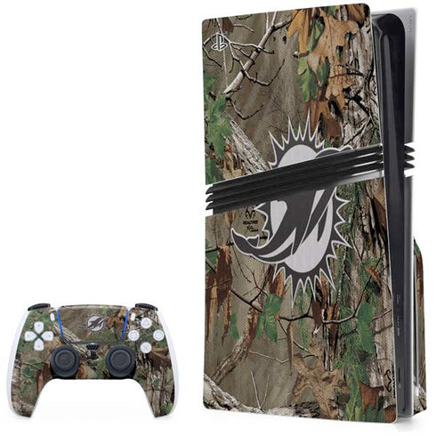 NFL Miami Dolphins Realtree Xtra Green Camo PlayStation PS5 Skins