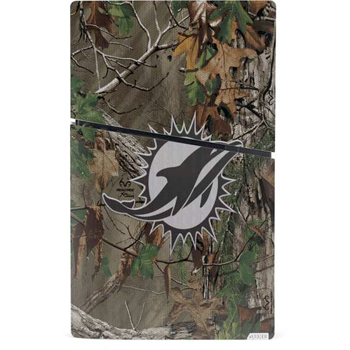 NFL Miami Dolphins Realtree Xtra Green Camo PS5 Slim Digital Edition Console Skin