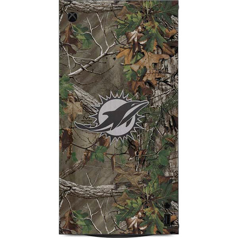 NFL Miami Dolphins Realtree Xtra Green Camo XBox Series X Digital Edition Console Skin
