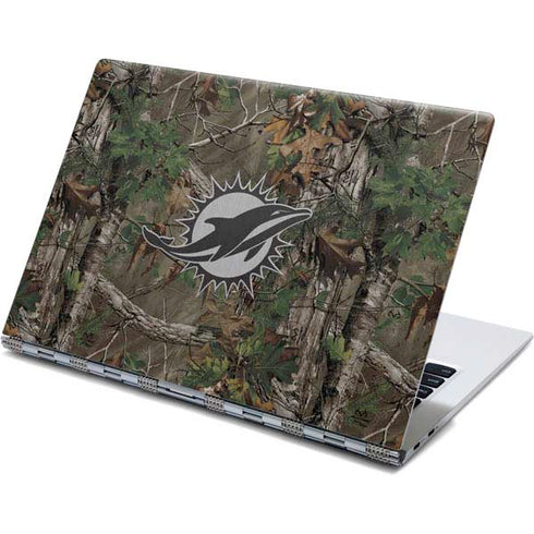 NFL Miami Dolphins Realtree Xtra Green Camo Yoga 910 2-in-1 14in Touch-Screen Skin