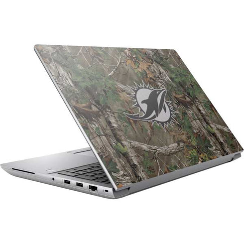 NFL Miami Dolphins Realtree Xtra Green Camo HP ZBook Fury 16 G10 Skin