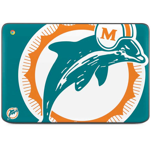 NFL Miami Dolphins Retro Logo HP Chromebook Skin