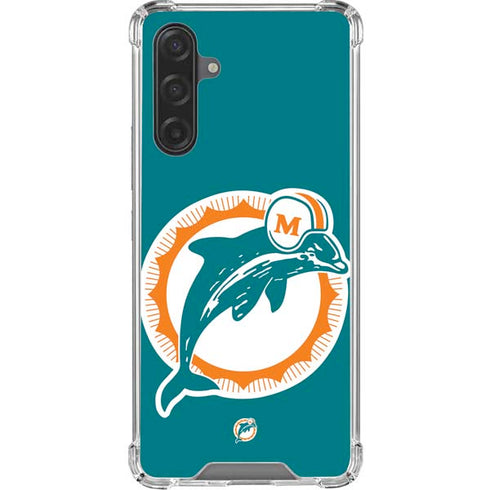 NFL Miami Dolphins Retro Logo Galaxy A17 Clear Case