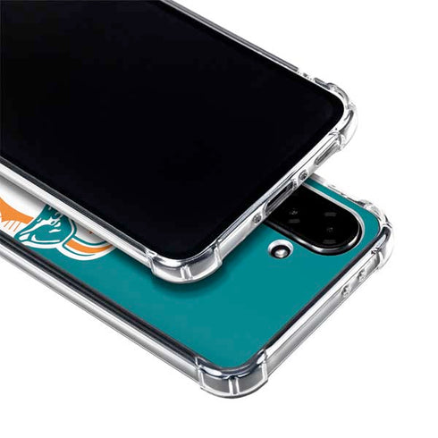 NFL Miami Dolphins Retro Logo Galaxy A36 5G Clear Case