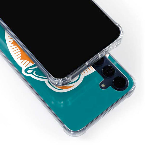 NFL Miami Dolphins Retro Logo Galaxy A55 5G Clear Case