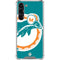 NFL Miami Dolphins Retro Logo Galaxy S24 FE Clear Case