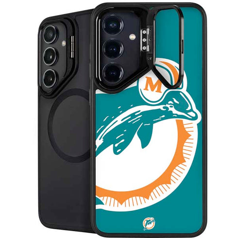 NFL Miami Dolphins Retro Logo Galaxy S24 FE Kickstand Case
