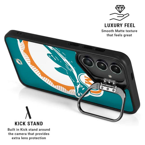 NFL Miami Dolphins Retro Logo Galaxy S24 FE Kickstand Case