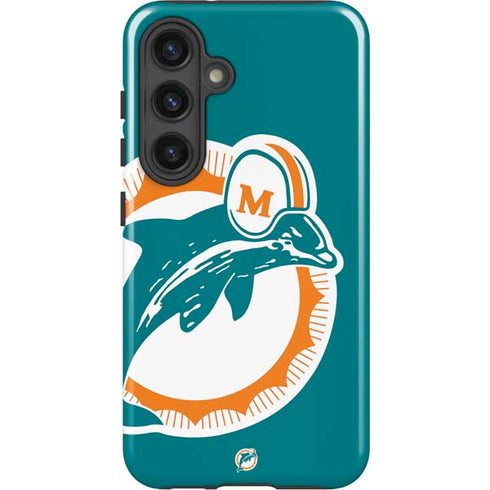 NFL Miami Dolphins Retro Logo Galaxy S25 Impact Case
