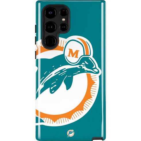 NFL Miami Dolphins Retro Logo Galaxy Cases