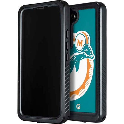NFL Miami Dolphins Retro Logo Galaxy S24 Waterproof Case