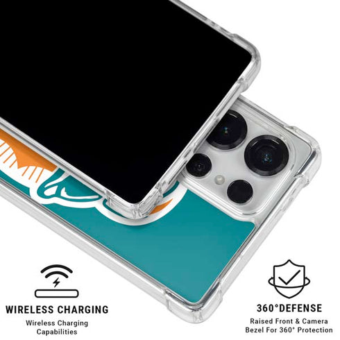 NFL Miami Dolphins Retro Logo Galaxy S25 Ultra Clear Case