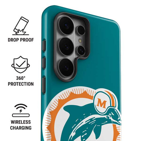 NFL Miami Dolphins Retro Logo Galaxy S26 Ultra Impact Case