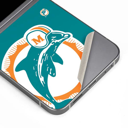 NFL Miami Dolphins Retro Logo Galaxy Z Flip6 Skin