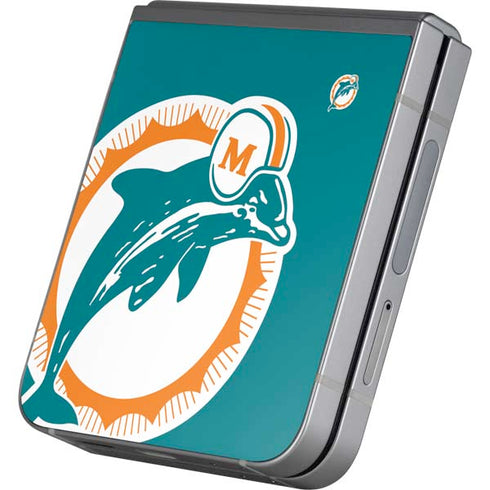 NFL Miami Dolphins Retro Logo Galaxy Z Flip6 Skin