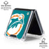 NFL Miami Dolphins Retro Logo Galaxy Z Flip6 Clear Case