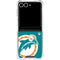 NFL Miami Dolphins Retro Logo Galaxy Z Flip7 Clear Case