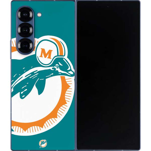 NFL Miami Dolphins Retro Logo Galaxy Z Fold6 Skin